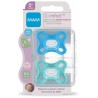 MAM Comfort 2 Sucettes en Silicone 0 Mois et + Boîte de Stérilisation