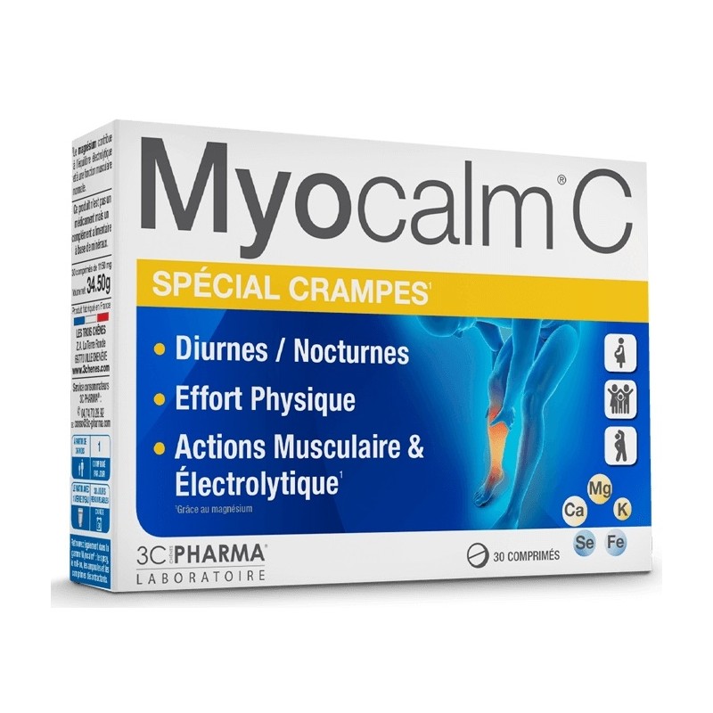 3C Pharma Myocalm C – Spécial Crampes x30 Comprimés