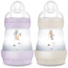 MAM EASY START Biberons Anti-Colique Débit 1 Dès La Naissance Lilas Et Sable 160ml 2 Unités