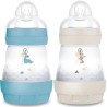 MAM EASY START Biberons Anti-Colique Débit 1 Dès La Naissance Océan Et Sable 160ml 2 Unités