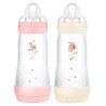 MAM 2 Biberons Easy Start 320 ml 4 Mois Et+ Débit 3 Couleur: Bonbon/Coton