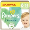 Pampers Harmonie Couches Taille 6 De 13kg et plus x58 Unités