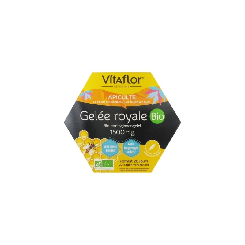 Vitaflor Gelée Royale Bio 1500 mg Boites de 20 ampoules